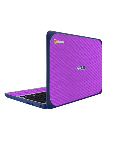 ASUS Chromebook C202S PURPLE CARBON FIBER Laptop Skin