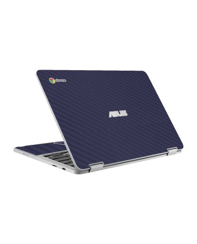 Asus Chromebook C302C Flip BLUE CARBON FIBER Laptop Skin