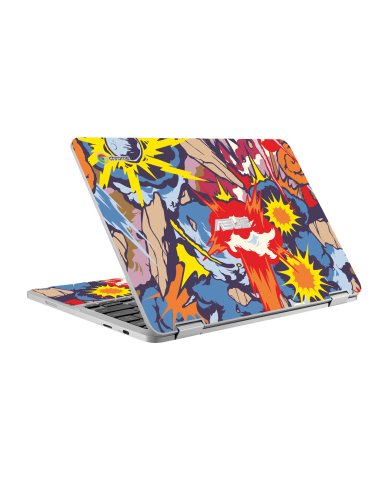 Asus Chromebook C302C Flip COMIC EXPLOSIONS Laptop Skin