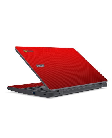 Acer Chromebook C732 RED CARBON FIBER Laptop Skin