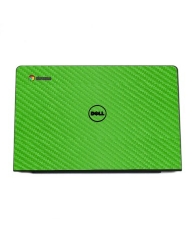 Dell Chromebook 11 CB1C13 GREEN CARBON FIBER Laptop Skin