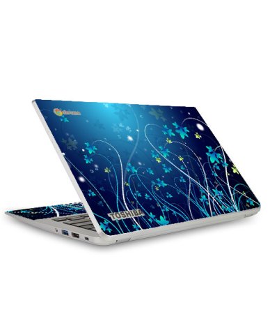 Toshiba Chromebook CB30-B3121 BLUE FLOWERS Laptop Skin