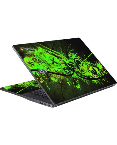 Acer Chromebook CB317-1H GRAFFITI GREEN Laptop Skin