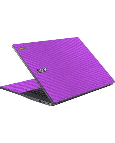 Acer Chromebook CB317-1H PURPLE CARBON FIBER Laptop Skin