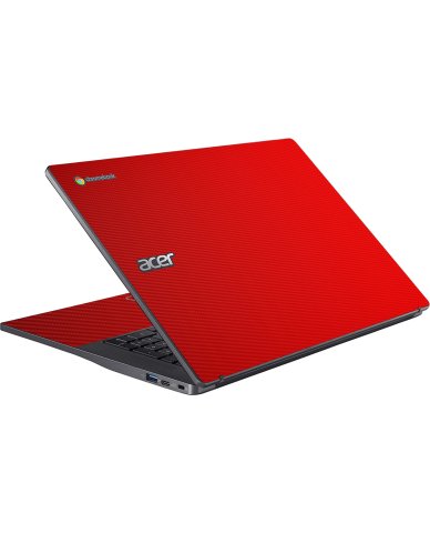 Acer Chromebook CB317-1H RED CARBON FIBER Laptop Skin