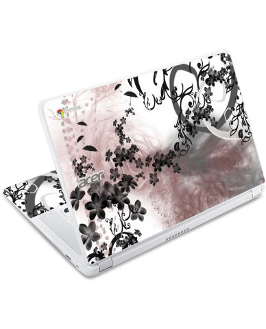 Acer Chromebook CB5-571 FLOWERS AND UMBRELLAS Laptop Skin