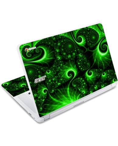 Acer Chromebook CB5-571 GREEN SWIRLS Laptop Skin