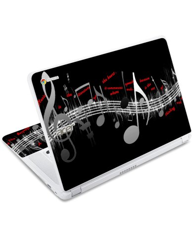 Acer Chromebook CB5-571 MUSIC NOTES Laptop Skin