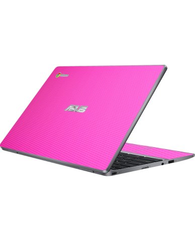 Asus Chromebook CX22N PINK CARBON FIBER Laptop Skin