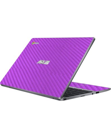 Asus Chromebook CX22N PURPLE CARBON FIBER Laptop Skin