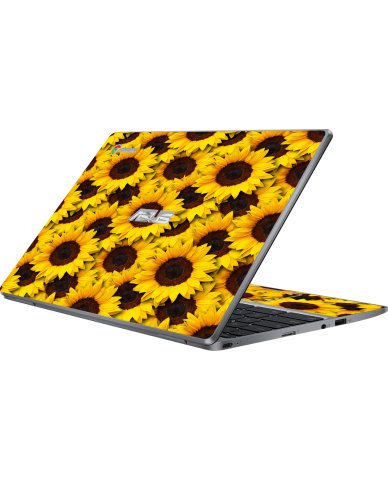 Asus Chromebook CX22N SUNFLOWERS Laptop Skin