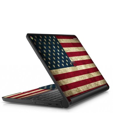 Dell Chromebook 11 3189 AMERICAN FLAG Laptop Skin