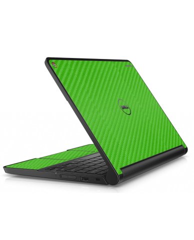 Dell Chromebook 11 3180 GREEN CARBON FIBER Laptop Skin