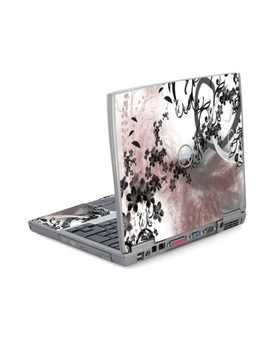 Dell Latitude D600 FLOWERS AND UMBRELLAS Laptop Skin