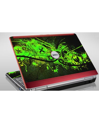 Dell Inspiron 1720 1721  GRAFFITI GREEN Laptop Skin