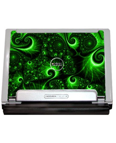 Dell Inspiron 700M/ 710M  GREEN SWIRLS Laptop Skin