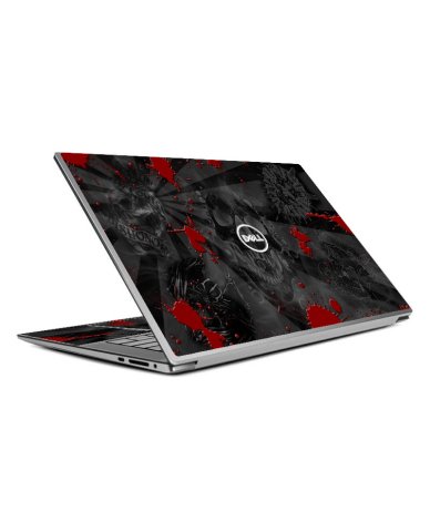 Dell Precision 5550 / 5560 BLACK SKULLS RED Laptop Skin
