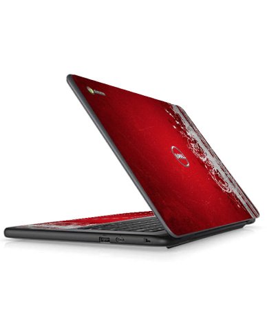 Dell Chromebook 11 3400 RED GRUNGE Laptop Skin
