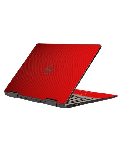 Dell Inspiron 13 7386 RED CARBON FIBER Laptop Skin