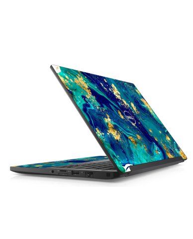 Dell Latitude 7480 BLUE AND GOLD MARBLE Skin