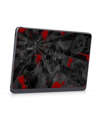 Dell Venue 10 Pro 5055 / 5056 BLACK SKULLS RED Laptop Skin