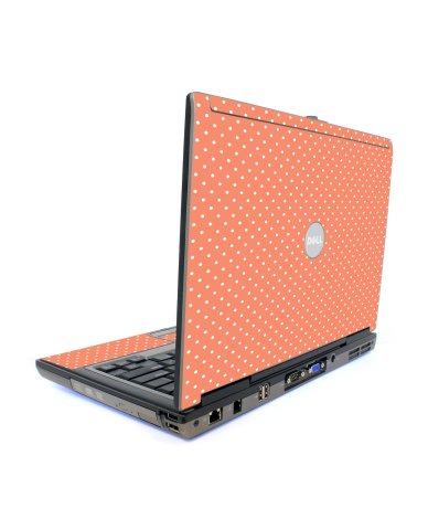 Coral Polka Dot Dell D620 Laptop Skin