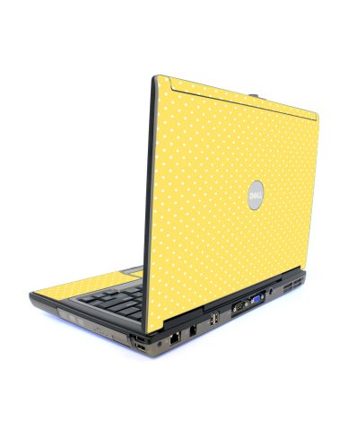 Yellow Polka Dot Dell D620 Laptop Skin