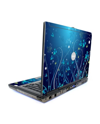 Dell Latitude D820/D830 BLUE FLOWERS Laptop Skin