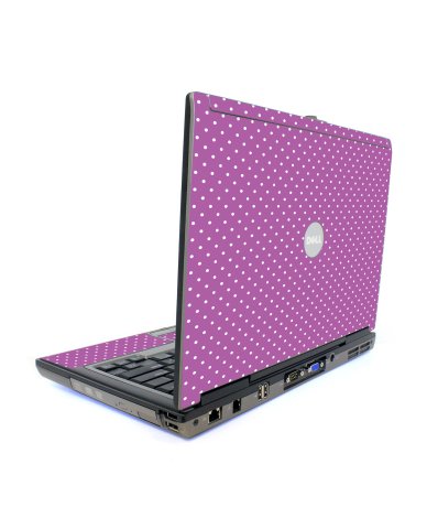 Purple Polka Dot Dell D820 Laptop Skin