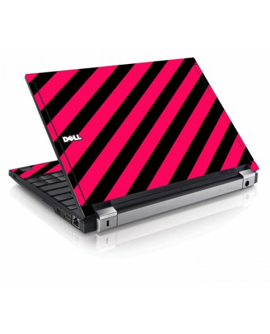 Pink Black Stripe Dell E4200 Laptop Skin