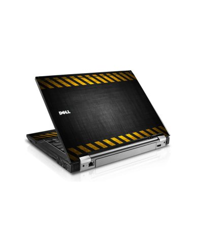 Black Caution Border Dell E4300 Laptop Skin