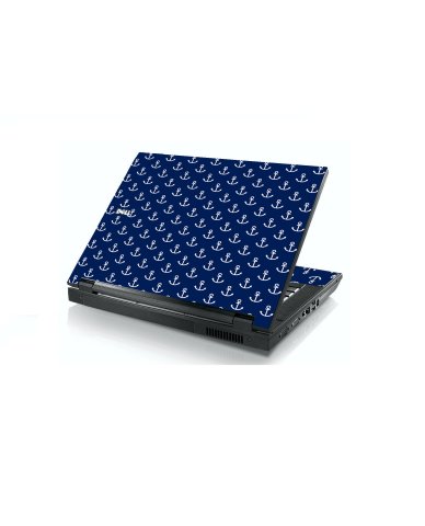 Navy White Anchors Dell E5400 Laptop Skin