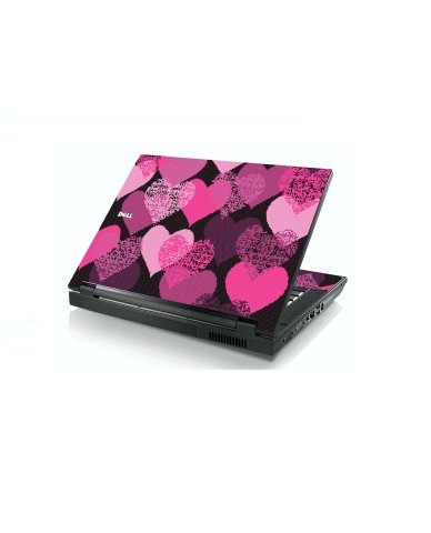 Pink Mosaic Hearts Dell E5400 Laptop Skin