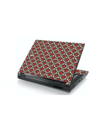 Red Black 5 Dell E5400 Laptop Skin