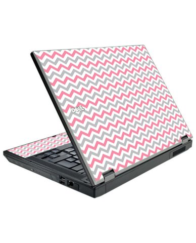 Pink Grey Chevron Waves Dell E5410 Laptop Skin