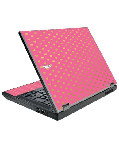 Pink With Gold Hearts Dell E5410 Laptop Skin