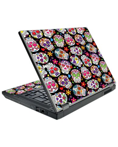 Sugar Skulls Black Flowers Dell E5410 Laptop Skin