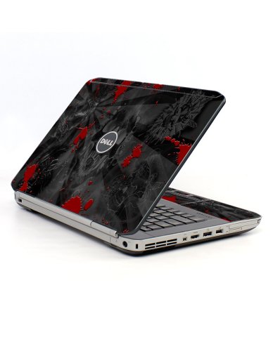 Black Skulls Red Dell E5430 Laptop Skin
