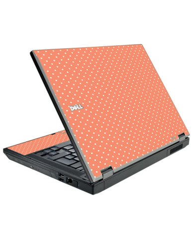 Coral Polka Dots Dell E5500 Laptop Skin