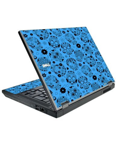 Crazy Blue Sugar Skulls Dell E5500 Laptop Skin