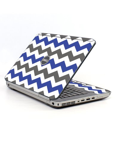 Grey Blue Chevron Dell E5530 Laptop Skin