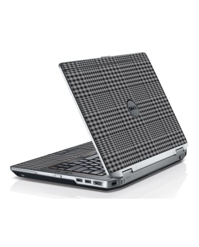 Darkest Grey Plaid Dell E6220 Laptop Skin