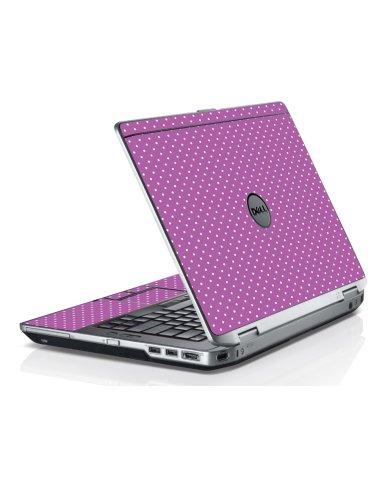 Purple Polka Dot Dell E6220 Laptop Skin