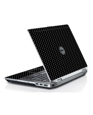 Black Polka Dots Dell E6230 Laptop Skin