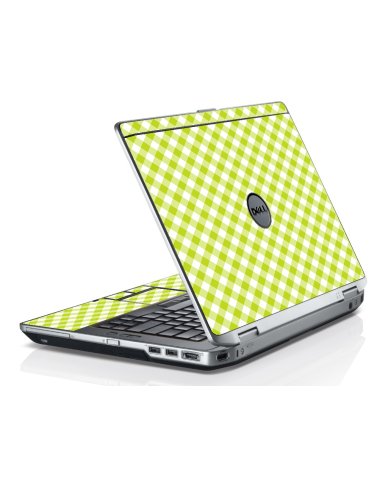 Green Checkered Dell E6330 Laptop Skin