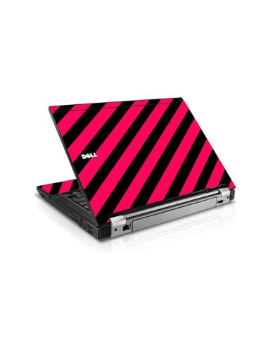 Pink Black Stripes Dell E6400 Laptop Skin