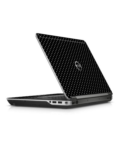 Black Polka Dots Dell E6440 Laptop Skin