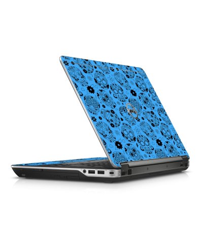 Crazy Blue Sugar Skulls Dell E6440 Laptop Skin