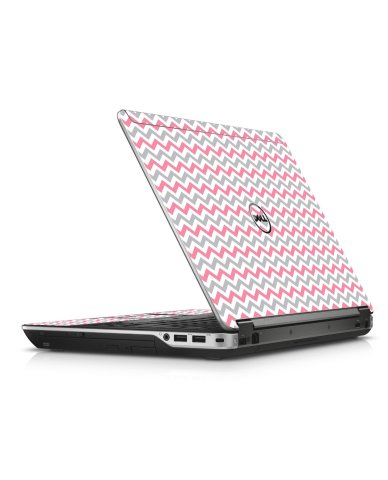 Pink Grey Chevron Waves Dell E6440 Laptop Skin