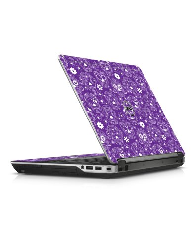 Purple Sugar Skulls Dell E6440 Laptop Skin